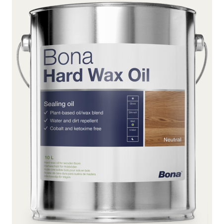 Huile-cire dure Bona Hardwax Oil - Satiné - 10 L