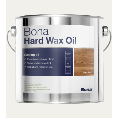 Huile-cire dure Bona Hardwax Oil - Satiné - 2,5 L